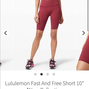 Lululemon Fast And Free Short 10" size 2